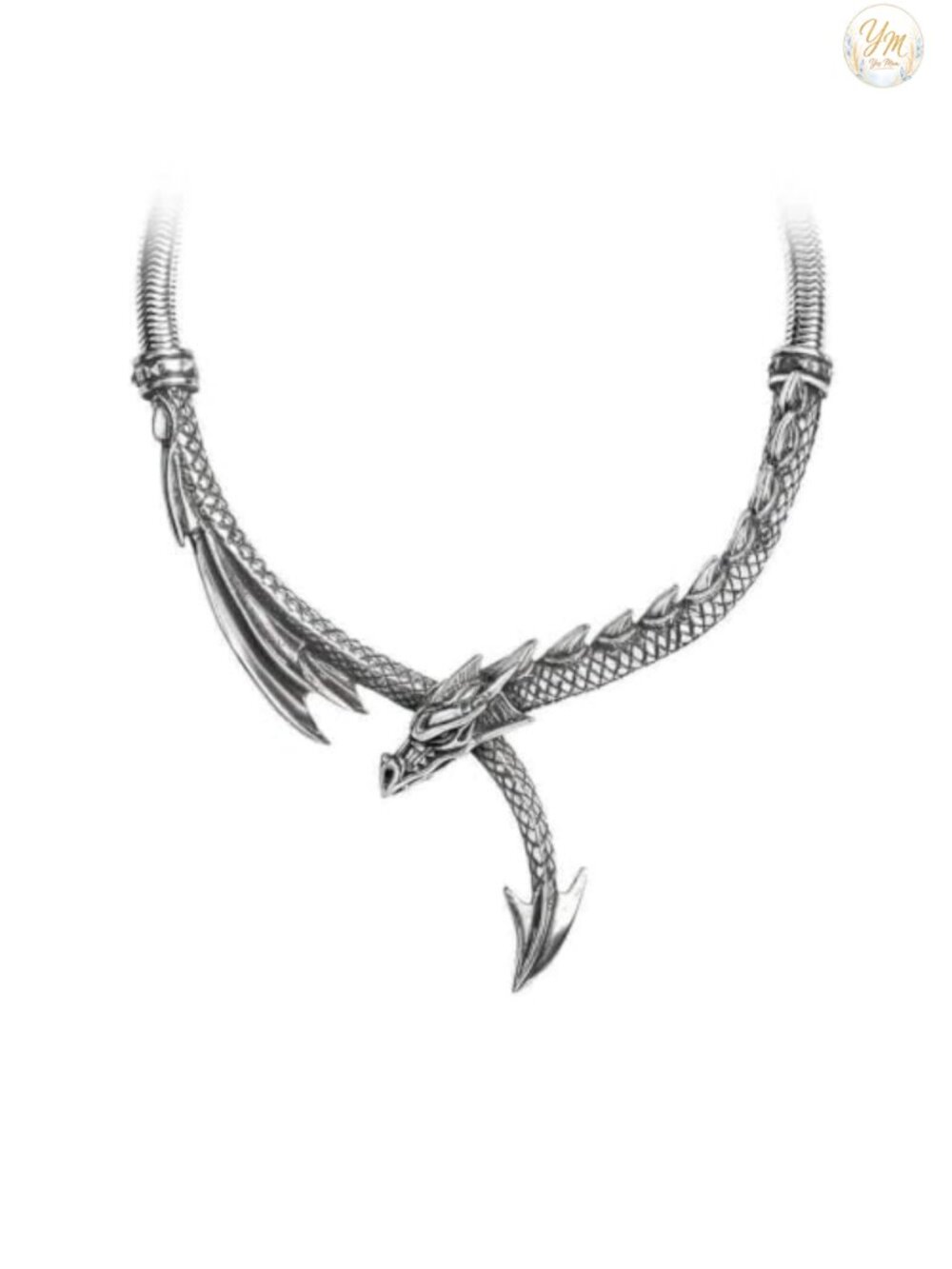 Alchemy Gothic Pewter Dragon Myths Necklace Handcrafted in England